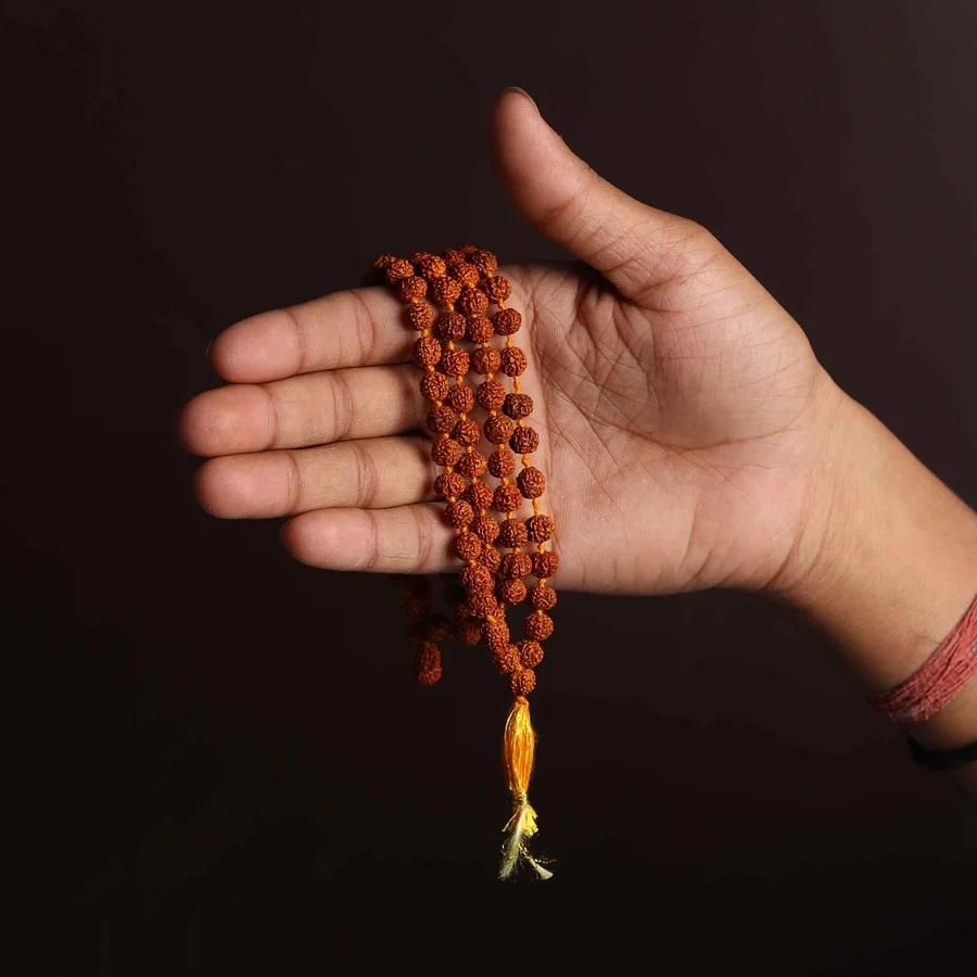 Sacred 108 Beads Rudraksha Japa Mala for Meditation & Prayer