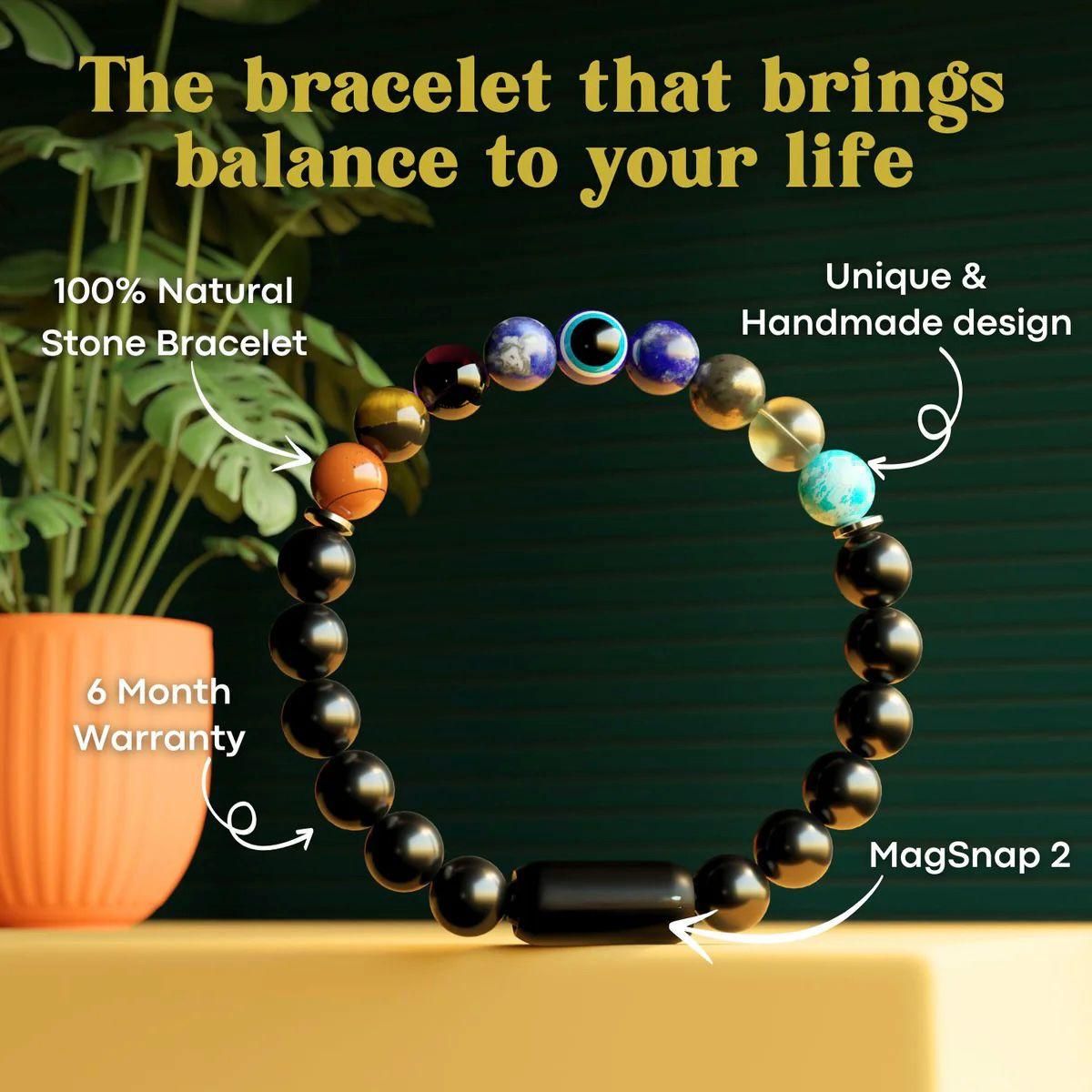 Premium 9 Chakra Healing Bracelet – Balance & Energy for All