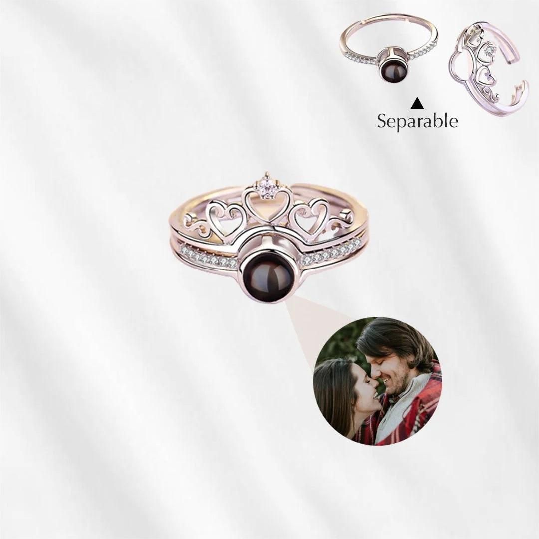 Romantic 100 Languages "I Love You" Adjustable Projection Ring