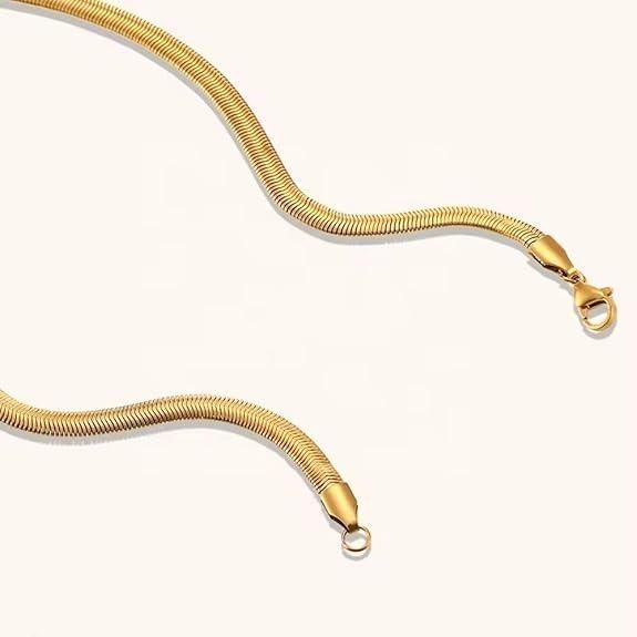 Luxurious Gold-Plated Snake Chain for Men