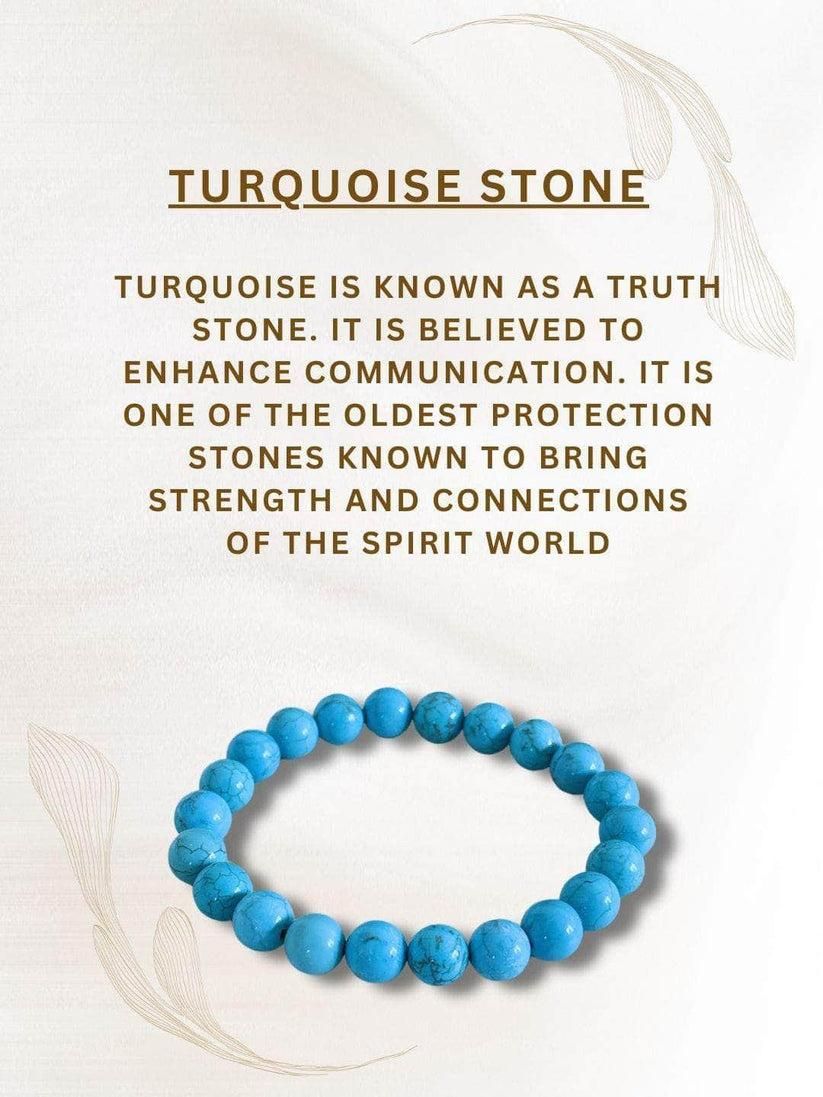 Elegant Turquoise Firoza Stone Beads Bracelet – Healing & Stylish