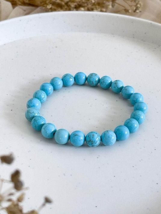 Elegant Turquoise Firoza Stone Beads Bracelet – Healing & Stylish